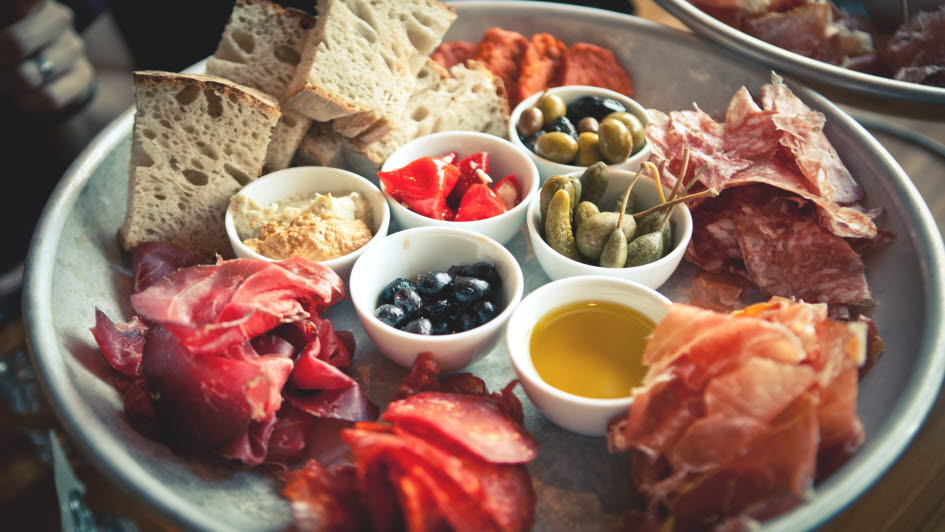 Plate-at-a-restaurant